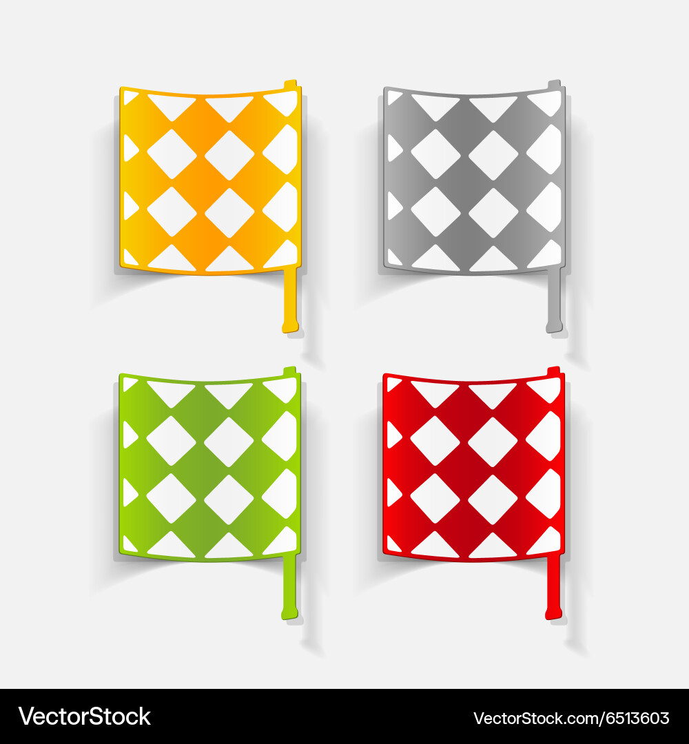 Realistic design element linesman flag Vector Image