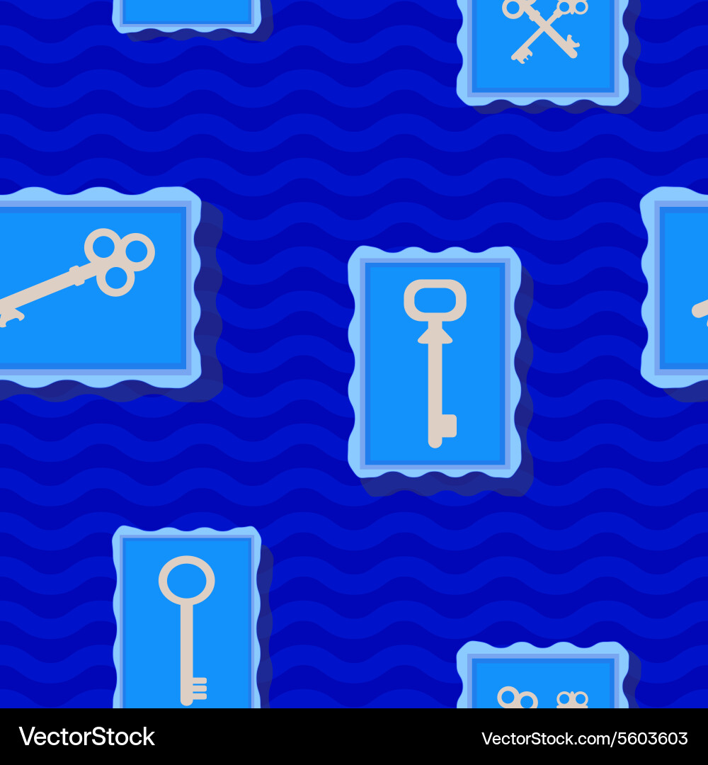 Seamless background with keys vector image