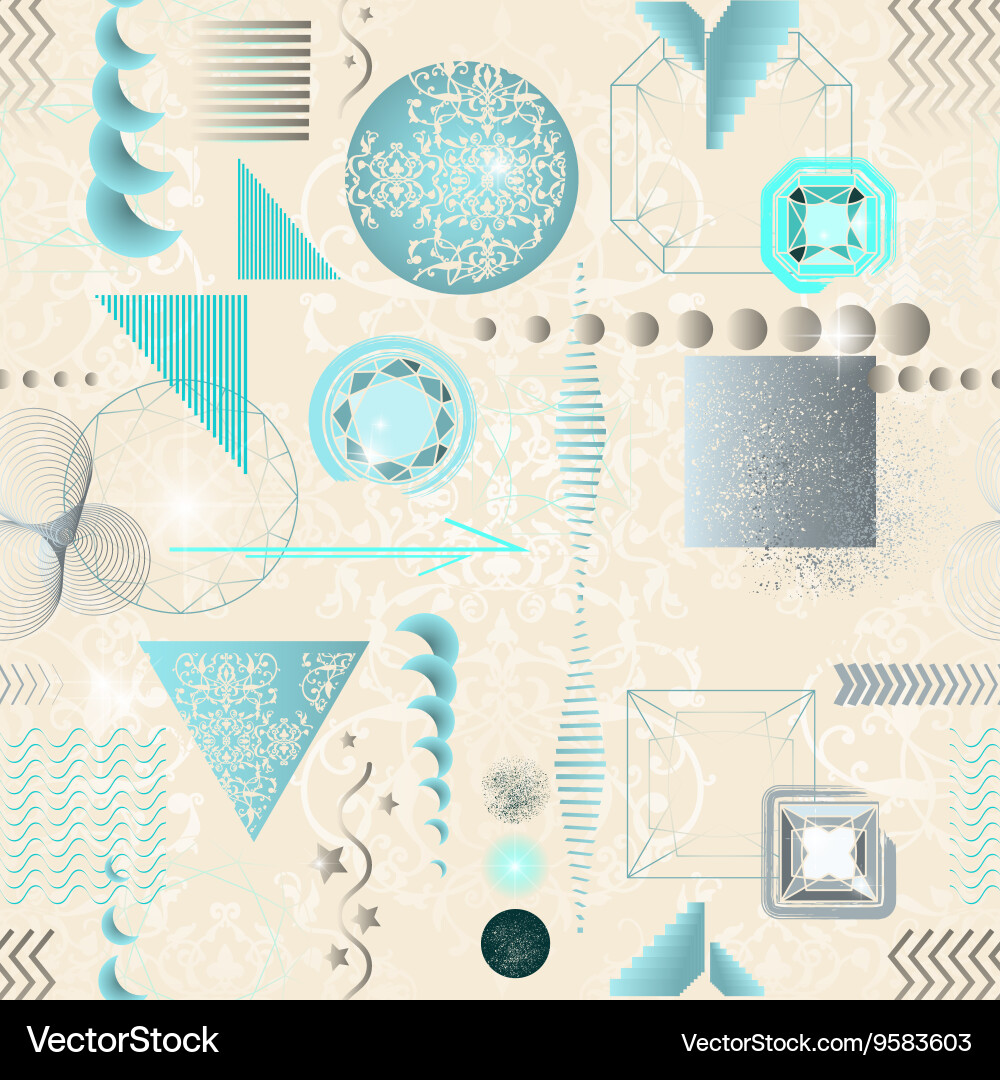 Trendy modern seamless pattern with abstract Vector Image
