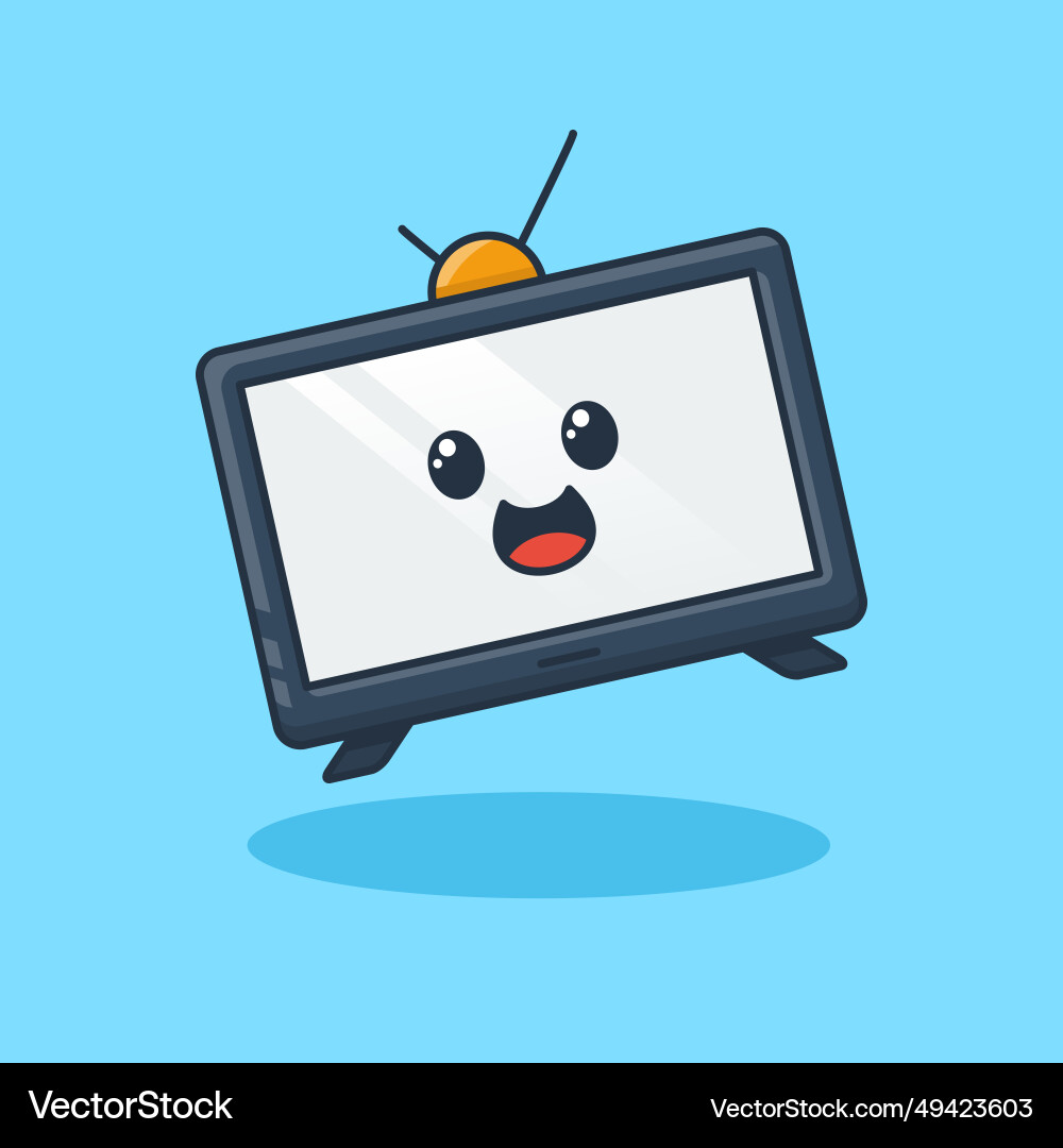 Unique cute smile lcd tv screen Unique cute smile lcd tv screen vector image