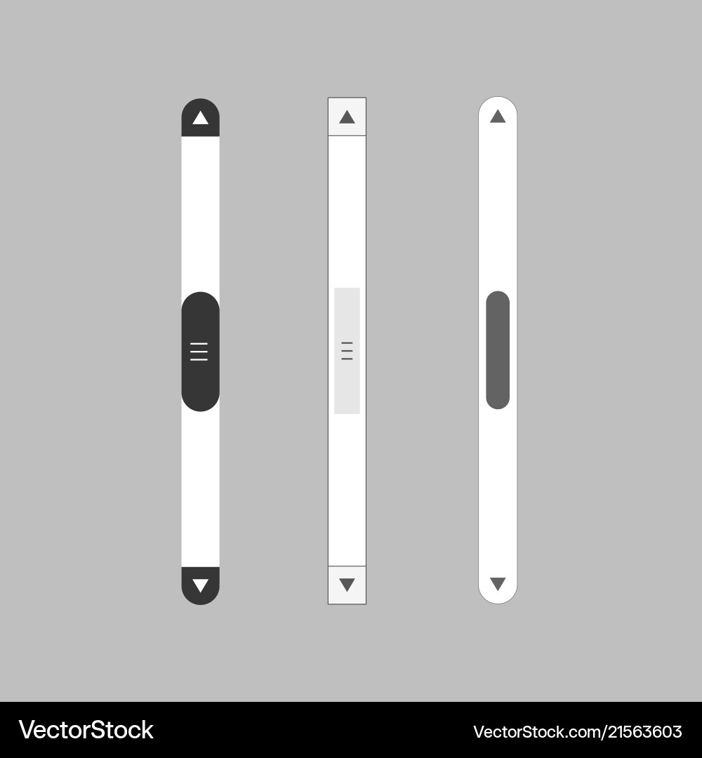 Up and Down Scroll Bars vector image