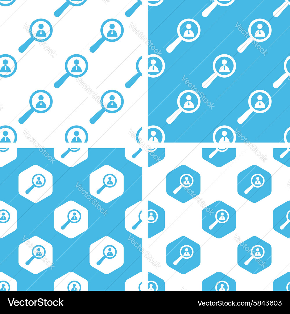 User details patterns set vector image