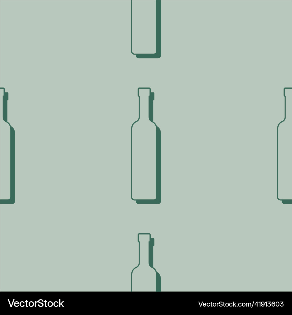 Vodka bottles seamless pattern line art style Vector Image