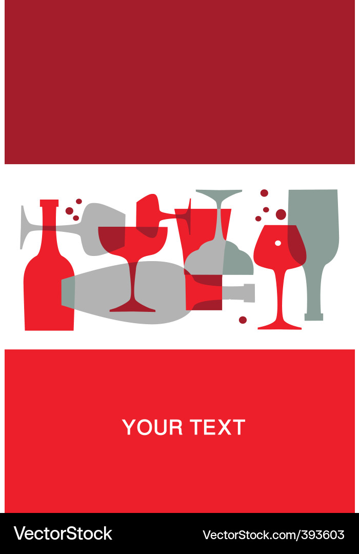 Wine Elements Background Vector Image