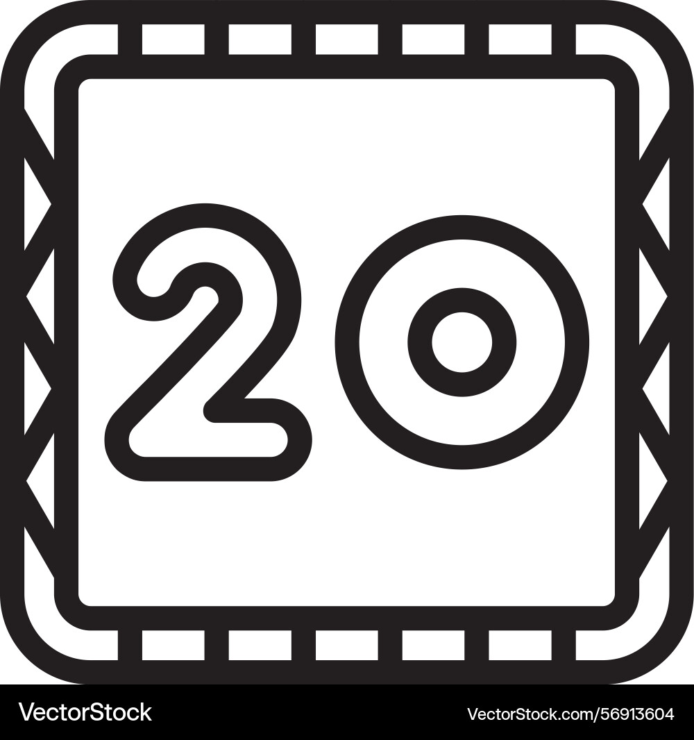 20 linear style icon design Vector Image