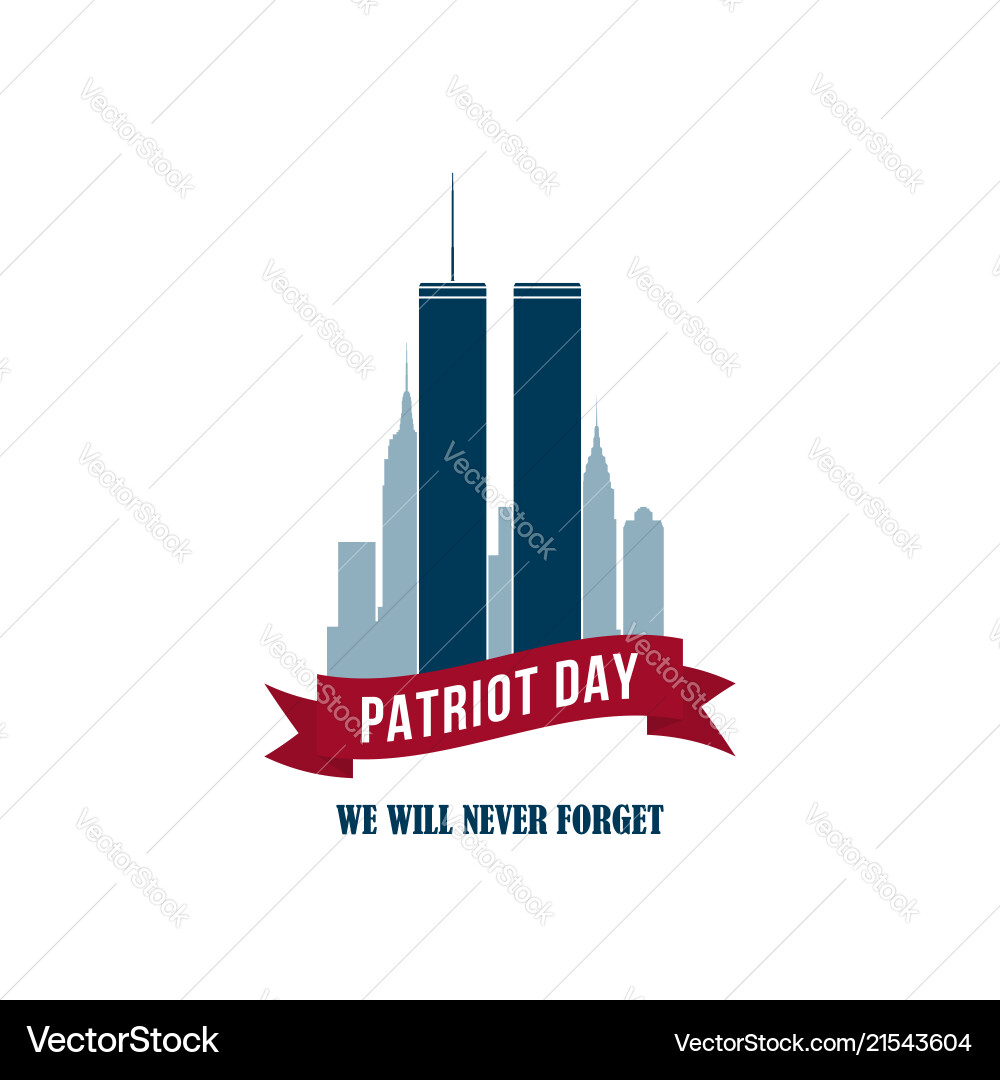 911 Patriot Tageskarte mit Zwillingstürmen usa 911 Patriot Tageskarte mit Zwillingstürmen usa vektorbild