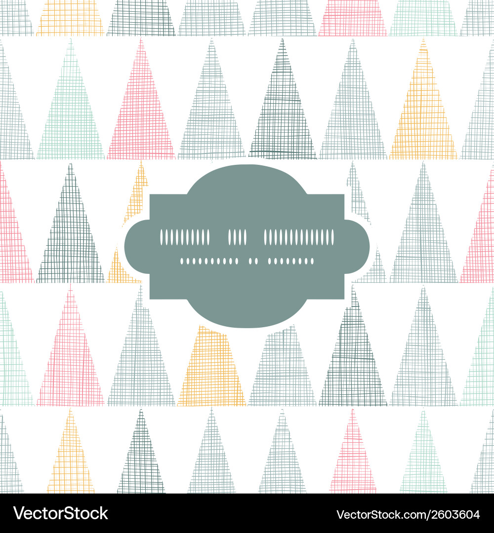Abstract textile colorful textured triangles frame vector image