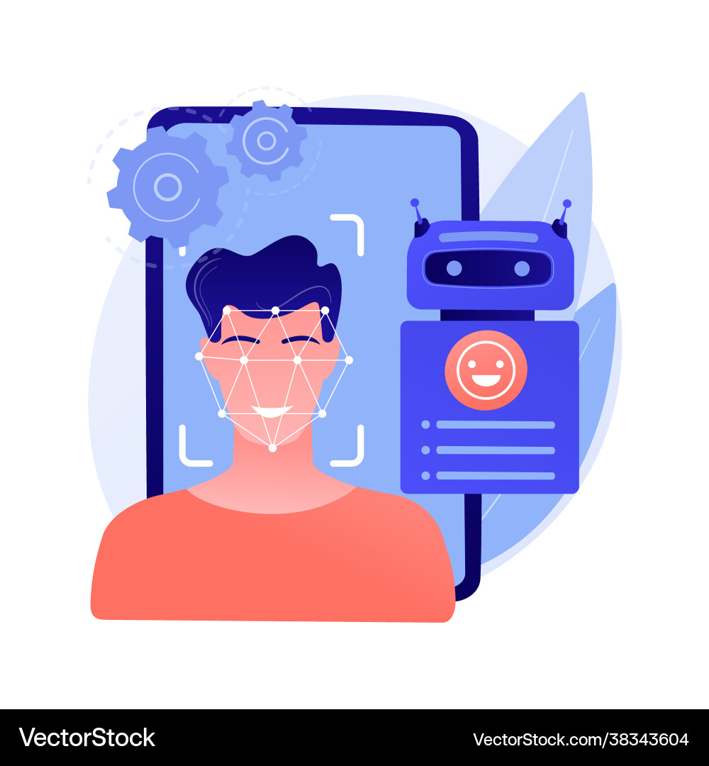 Affective computing abstract concept Vector Image