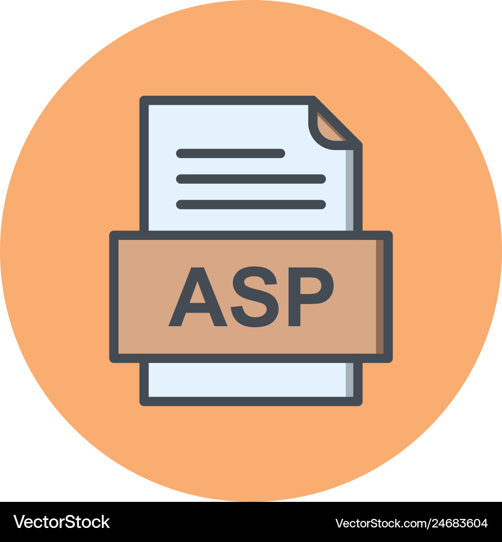 Asp file document icon vector image