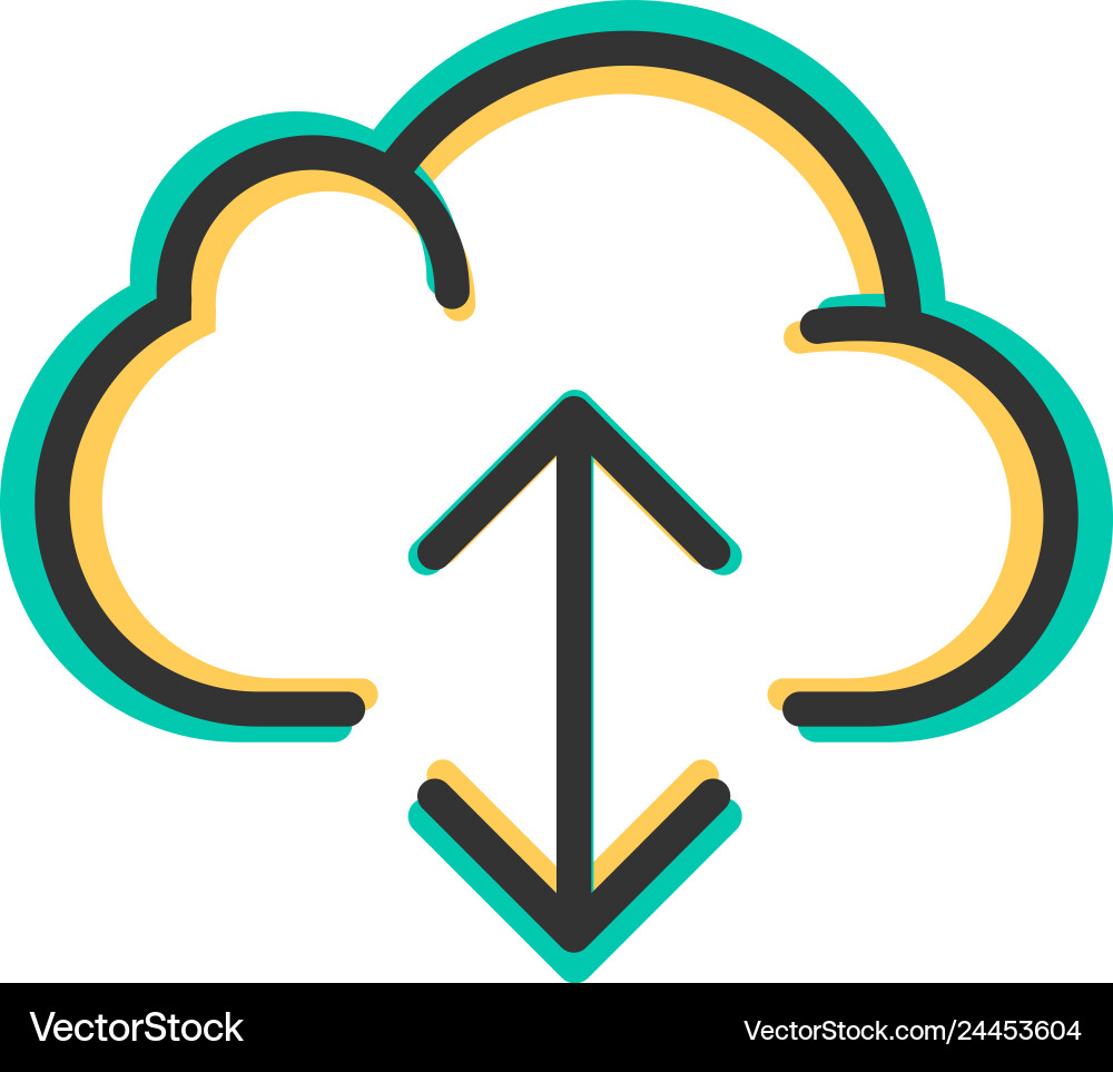 Cloud computing icon design essential vector image