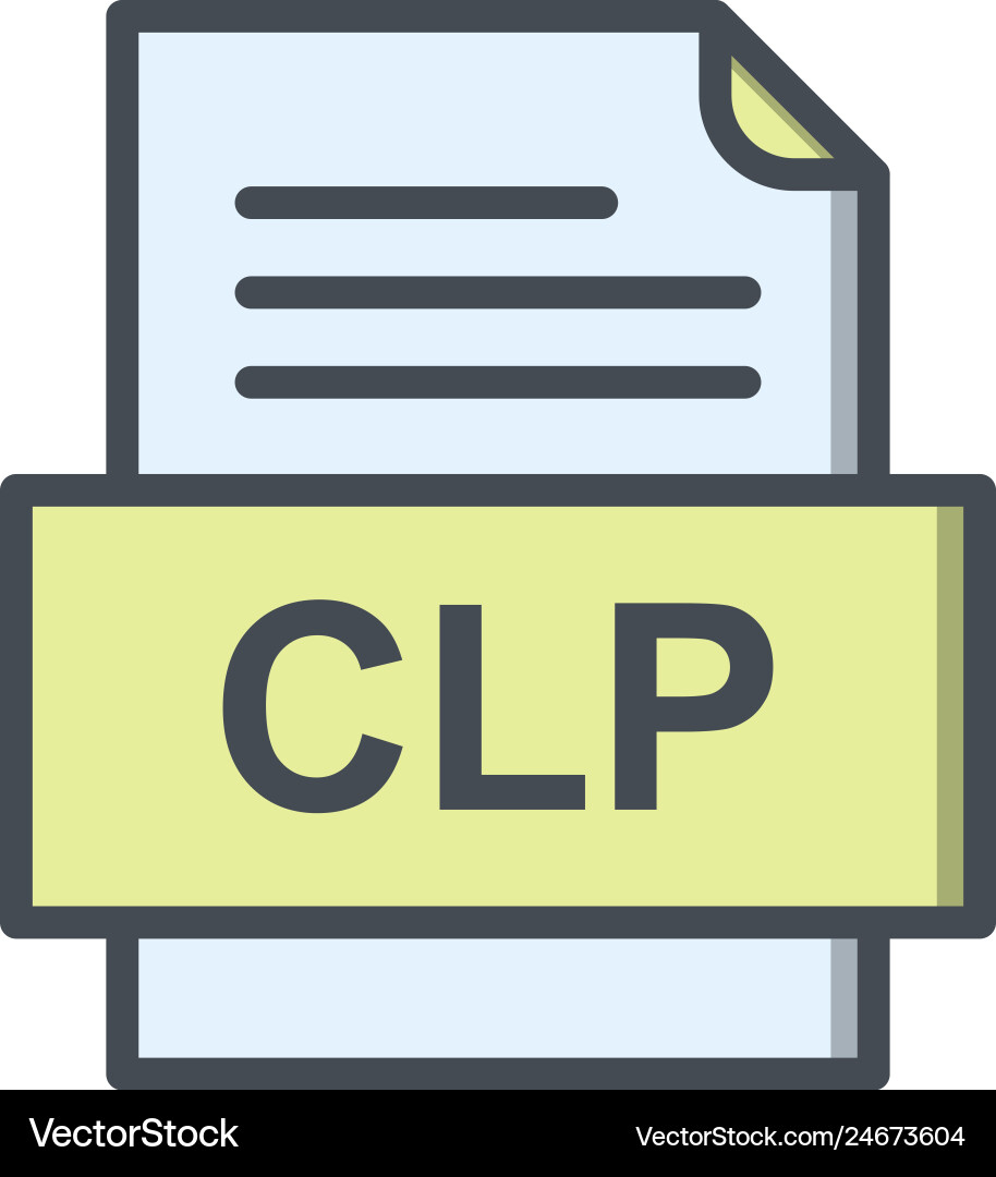 Clp file document icon Vector Image
