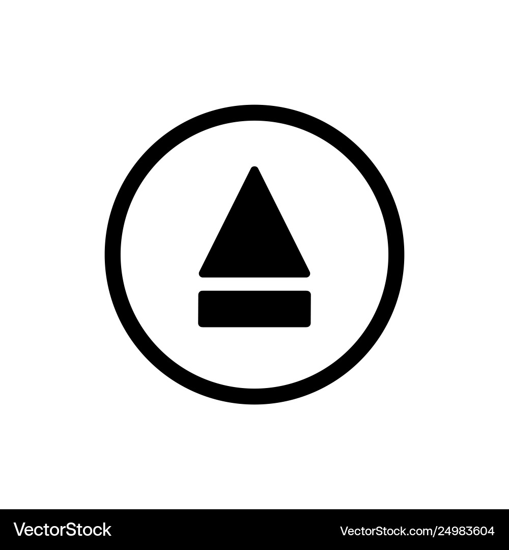 Eject button icon outline solid Eject button icon outline solid vector image