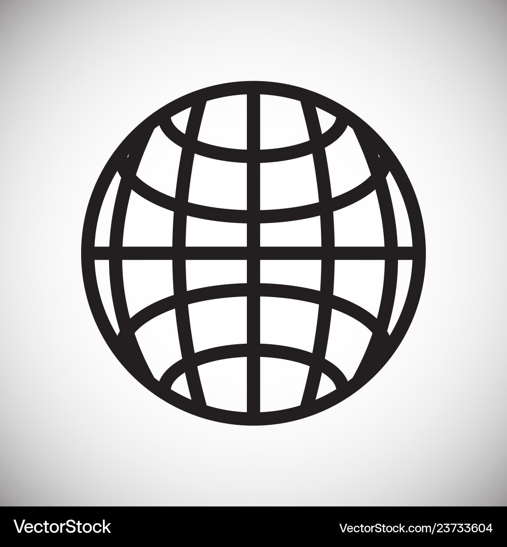 Globe icon on white background for graphic and web Globe icon on white background for graphic and web vector image