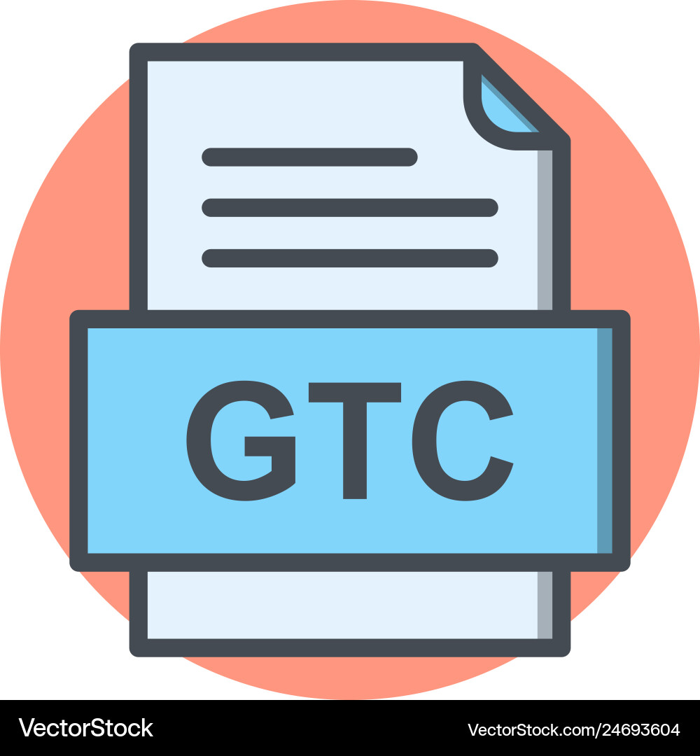 Gtc file document icon Vector Image