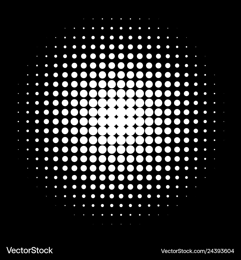 Halftone Circle Pattern vector image