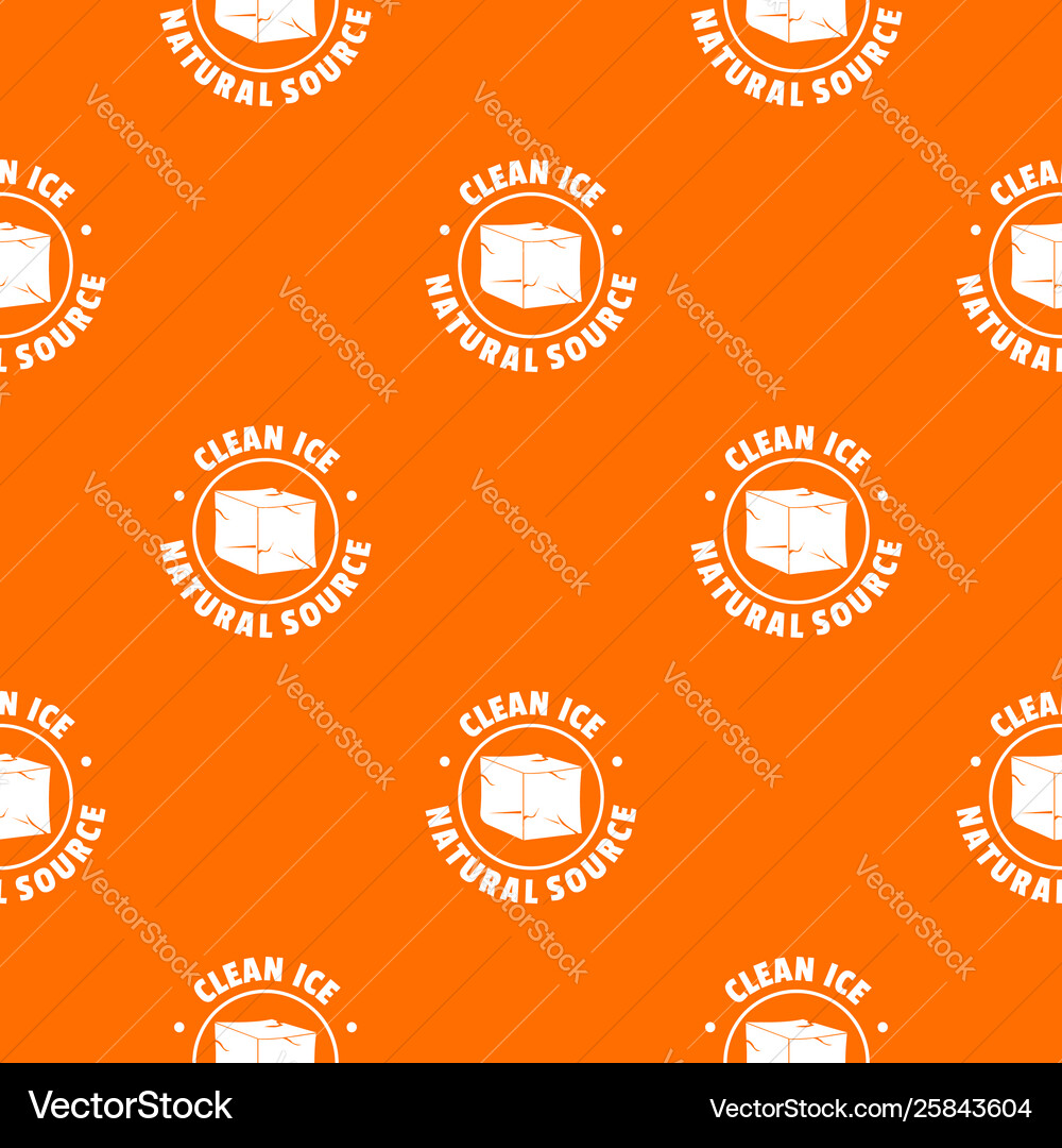 Ice cube pattern orange Vector Image