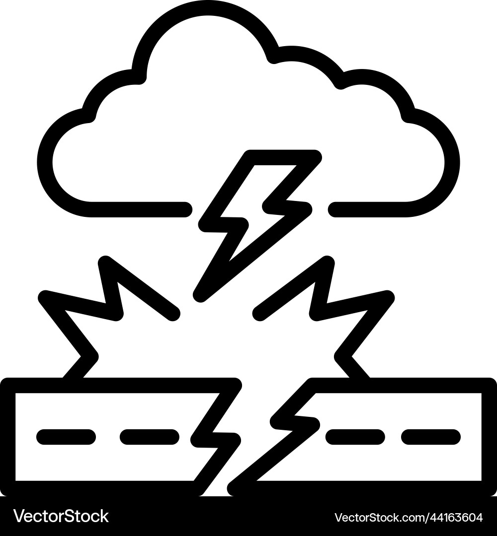 Lightning cloud vector image