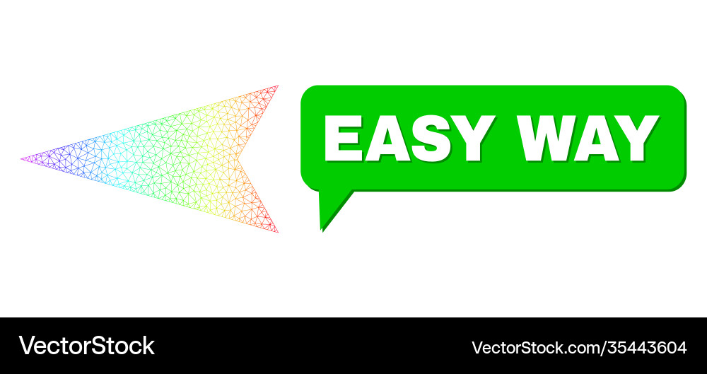 Rainbow net gradient arrowhead left icon and easy Rainbow net gradient arrowhead left icon and easy vector image