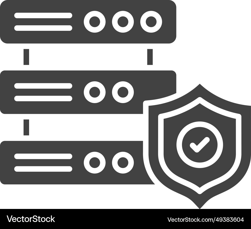 Secure server icon image Vector Image