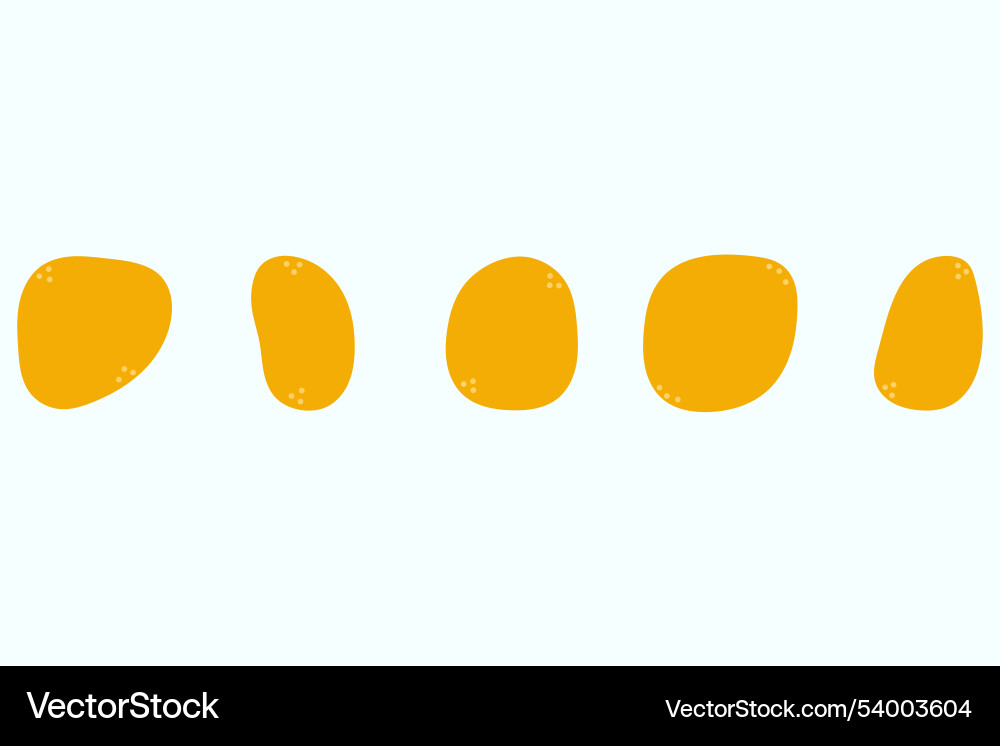 Simple blob abstract shape design set vector image