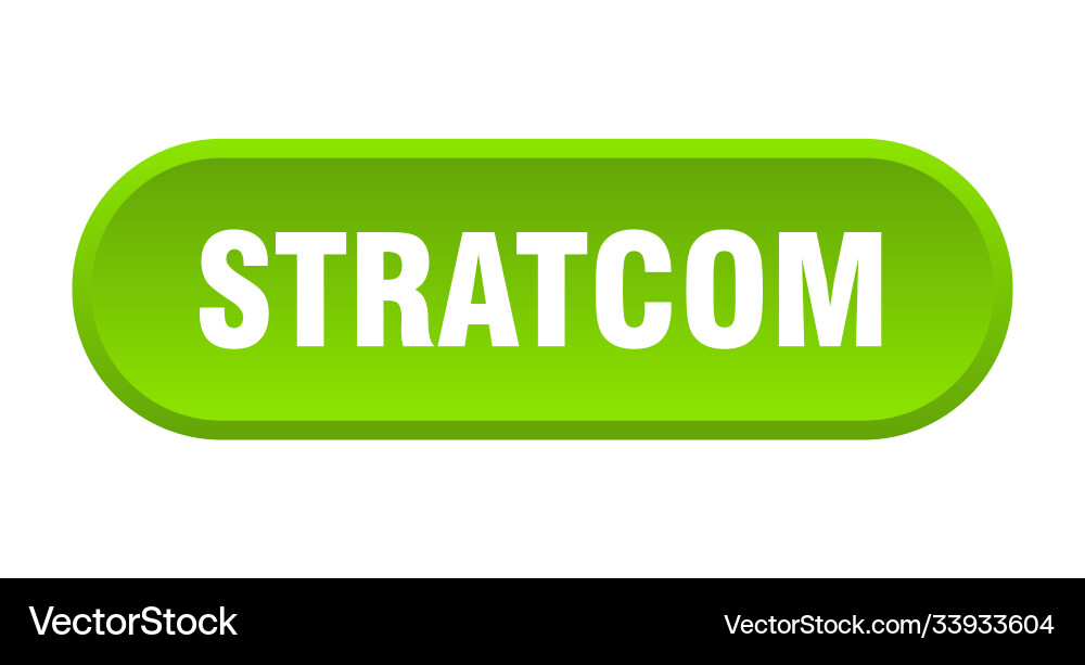 Stratcom button rounded sign on white background vector image