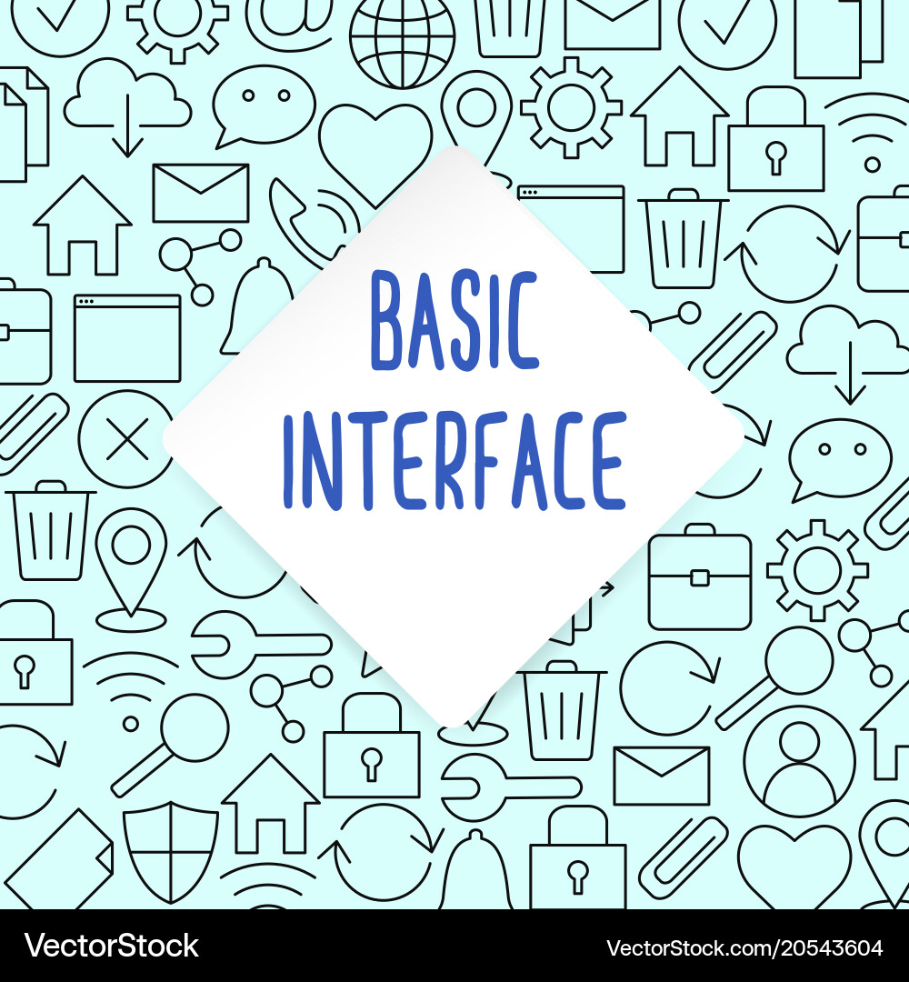 Web and computer basic icons vector image