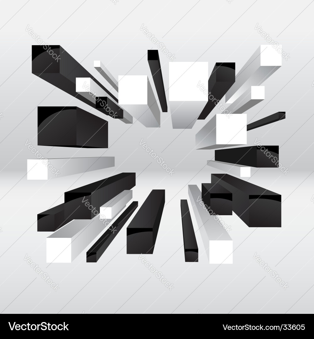 Abstract 3D Blocks vector image