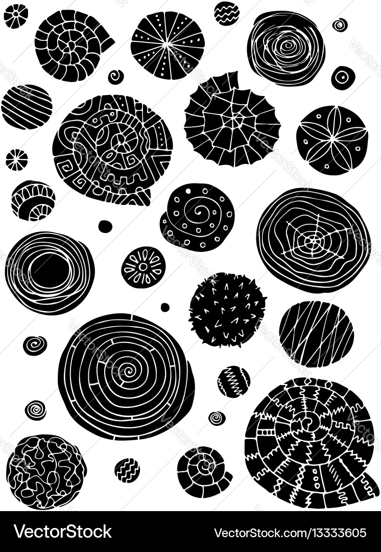 Abstract design elements spirals and circles vector image