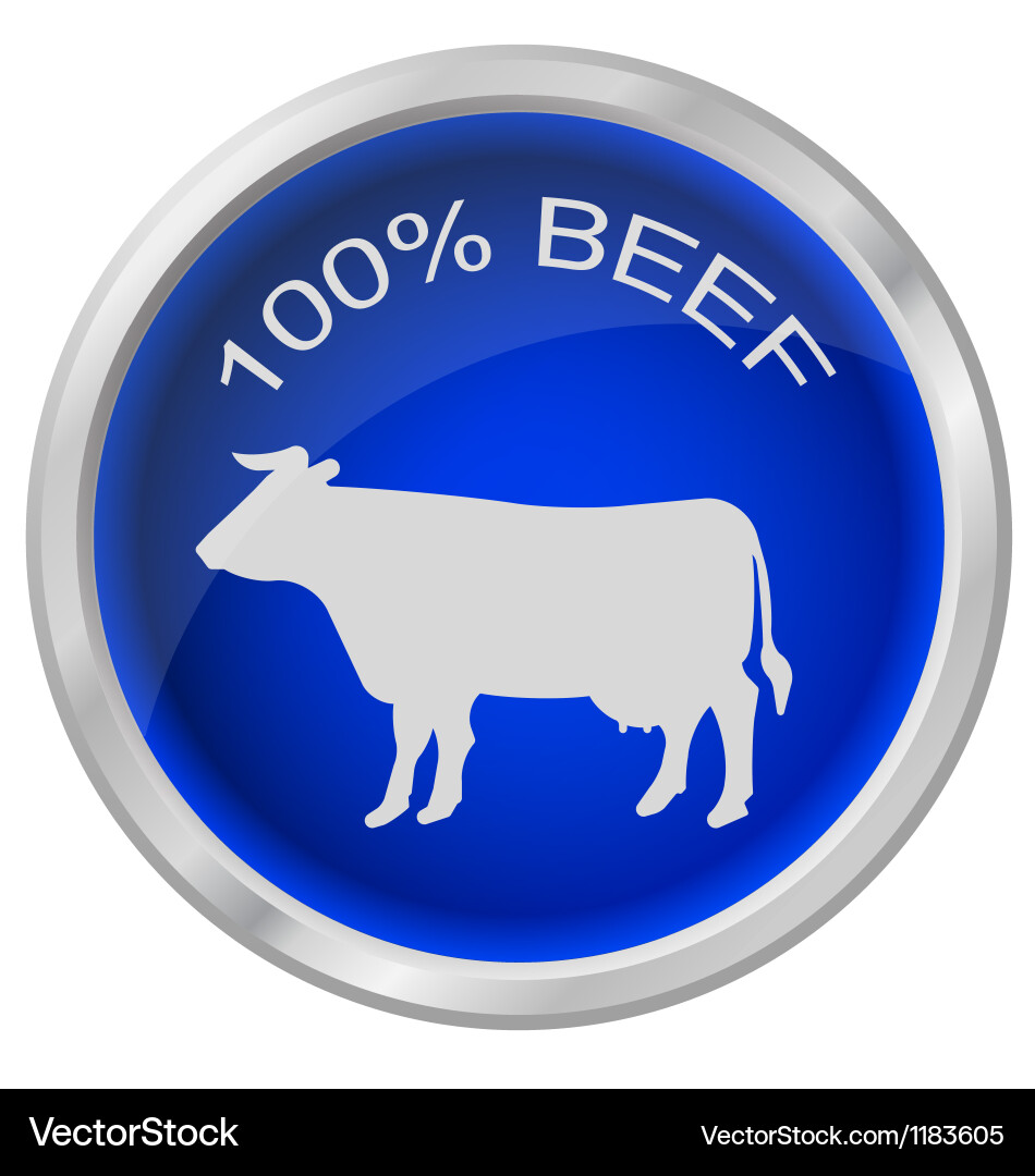 Beef Button - 100% Vector Image