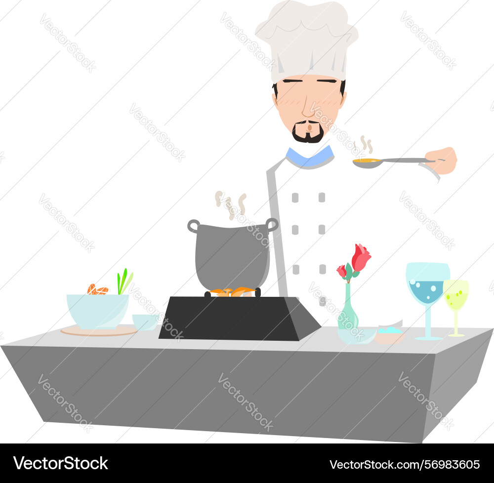 Cartoon character image featuring a chef Vector Image