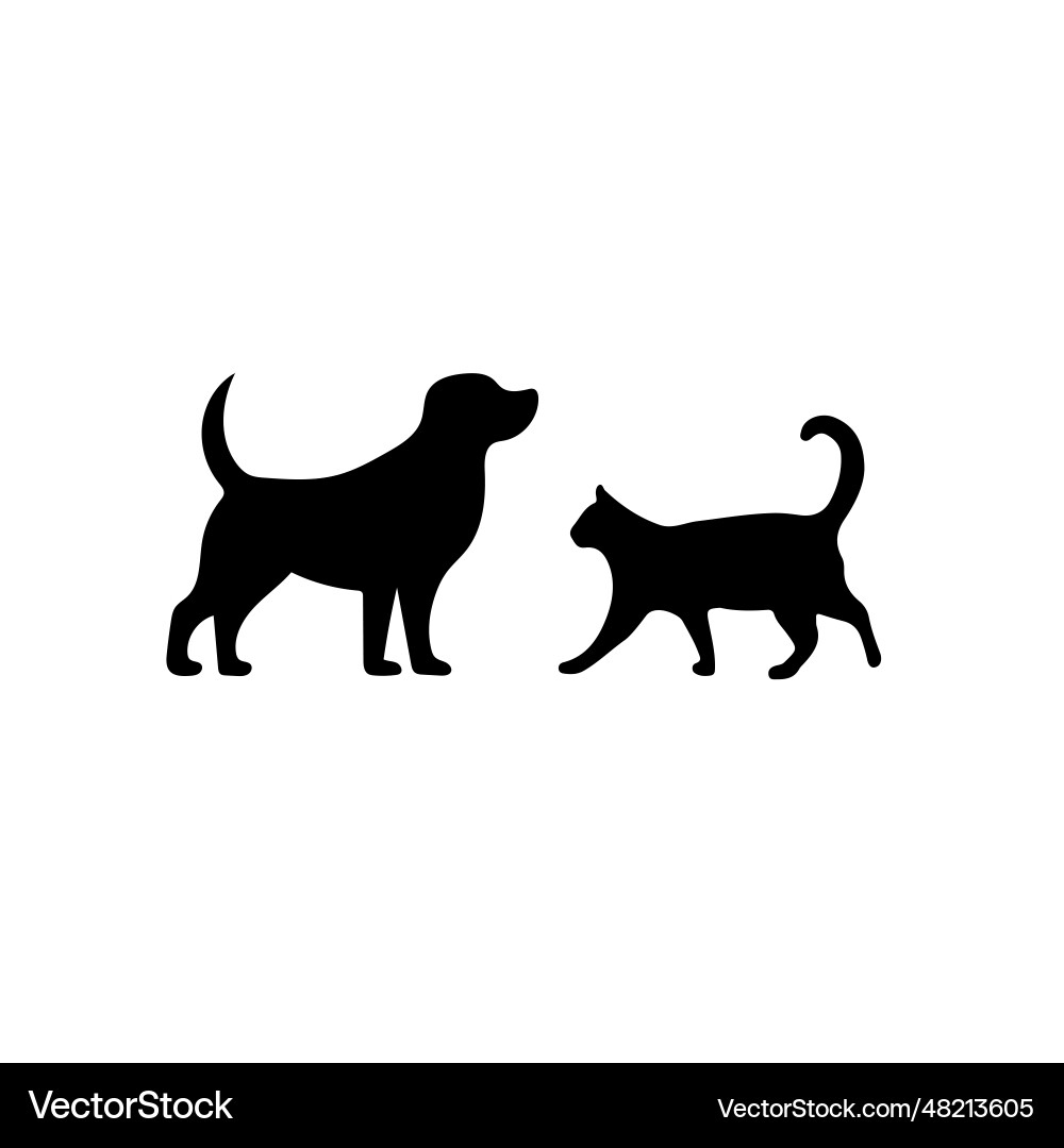 Cat Dog Silhouette