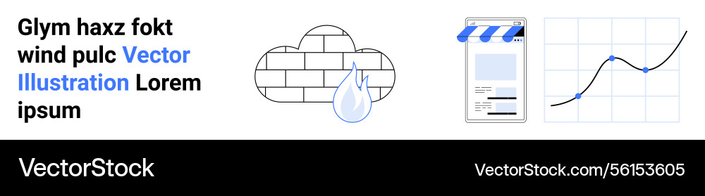 Cloud with brick pattern raindrop mobile design Cloud with brick pattern raindrop mobile design vector image