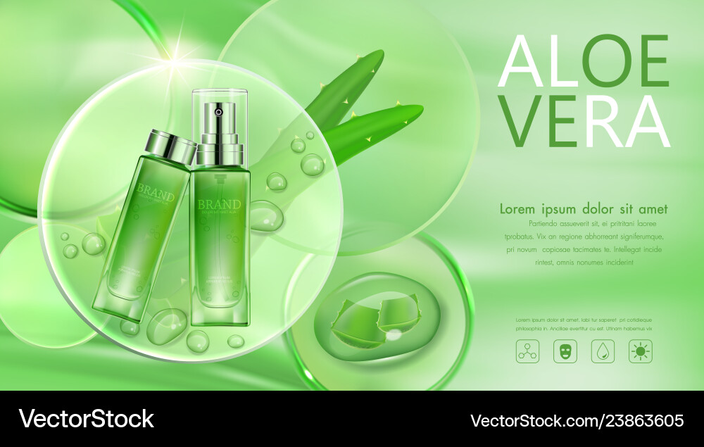 Cosmetic bottle transparent for advertisement Cosmetic bottle transparent for advertisement vector image