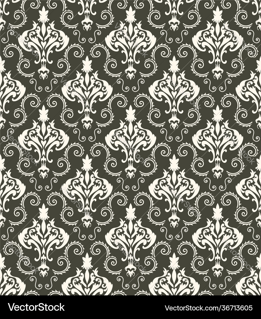 Damask seamless pattern Damask seamless pattern vector image