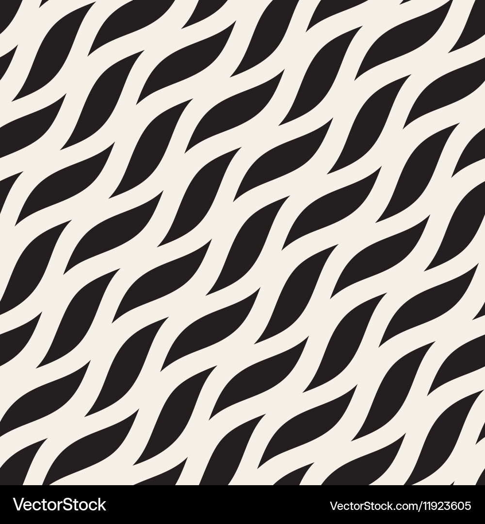 Diagonal Wavy Shapes Pattern vector image