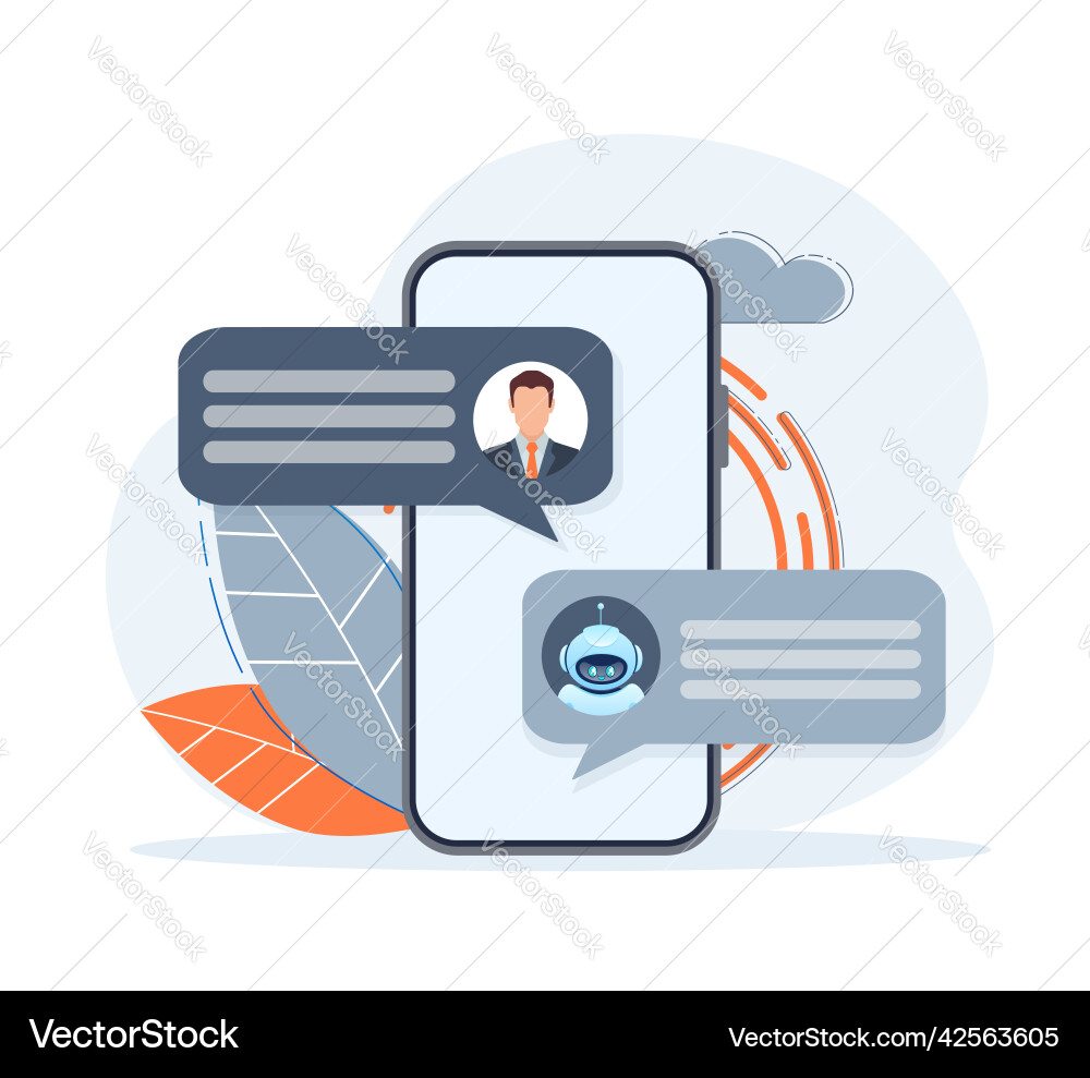 Flat chat bot for web design isometric Flat chat bot for web design isometric vector image