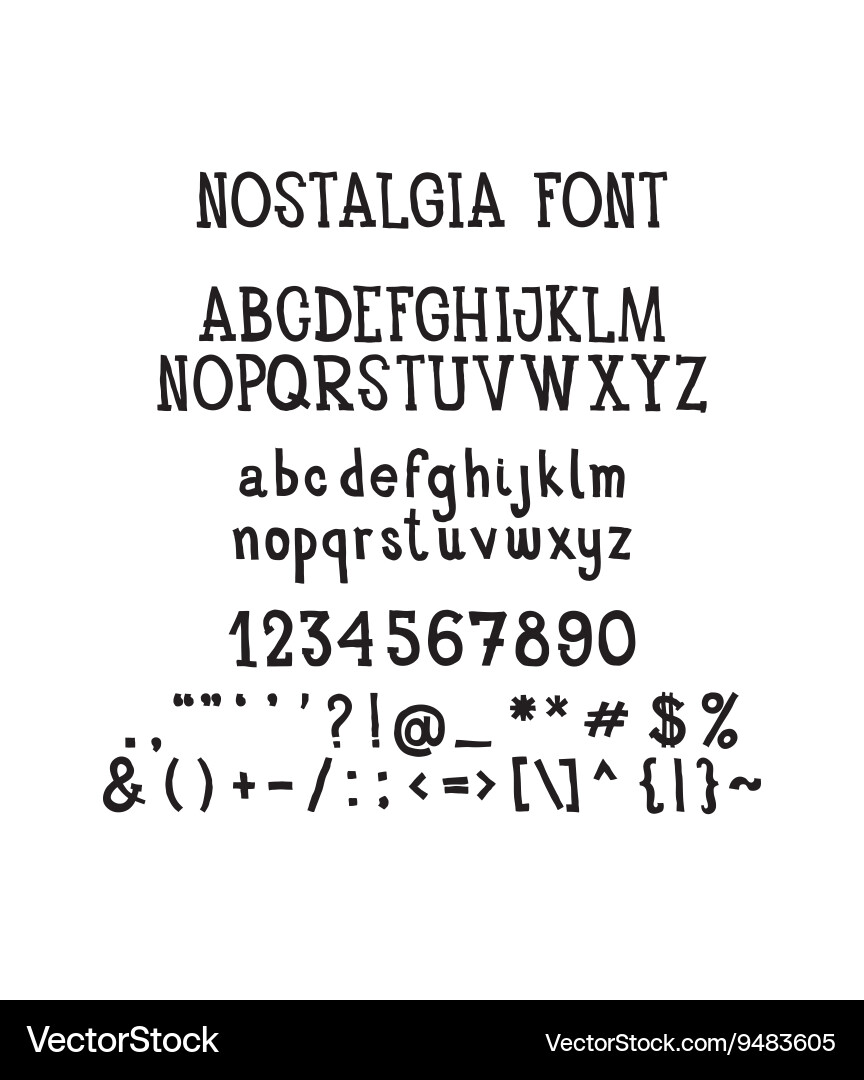 Handwritten Script Font vector image