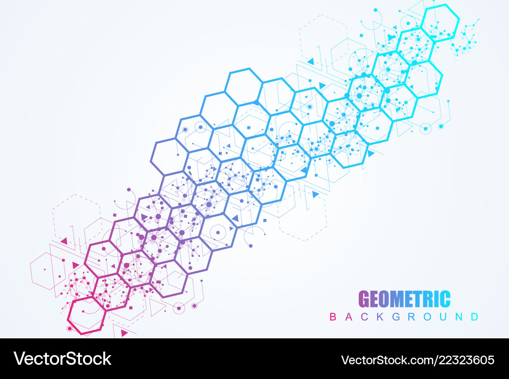 Hexagonal abstract background big data Hexagonal abstract background big data vector image