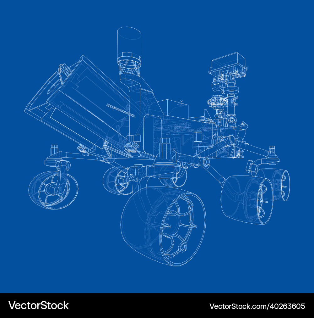 Mars rover rendering of 3d Mars rover rendering of 3d vector image