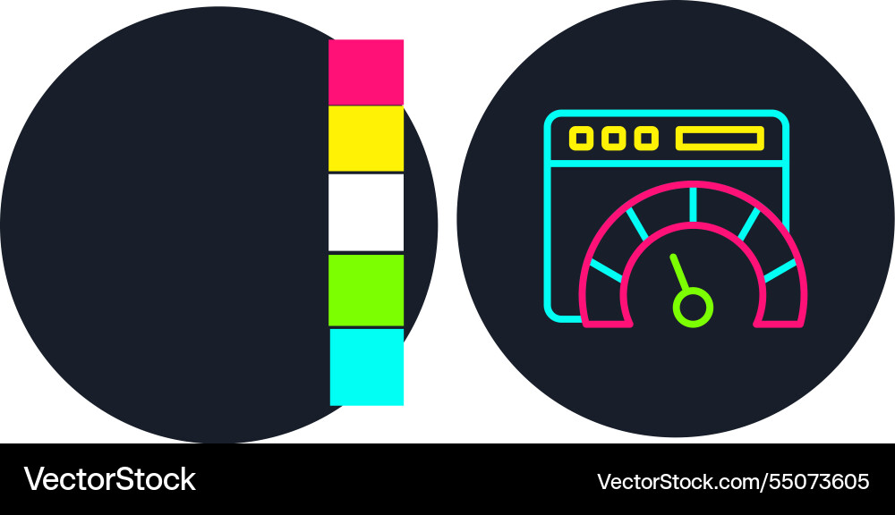 Page speed line multi color icon vector image