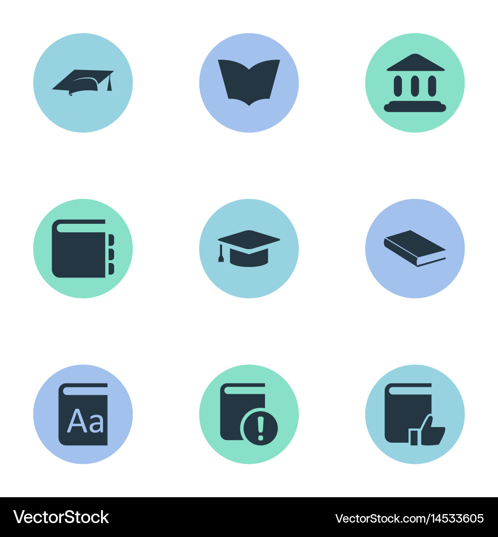 Set of simple reading icons vector image