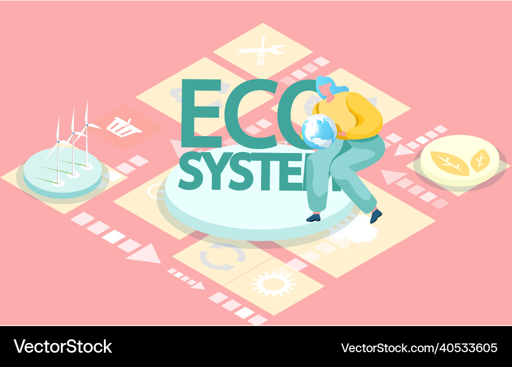 Sorting garbage caring for earth planet Sorting garbage caring for earth planet vector image