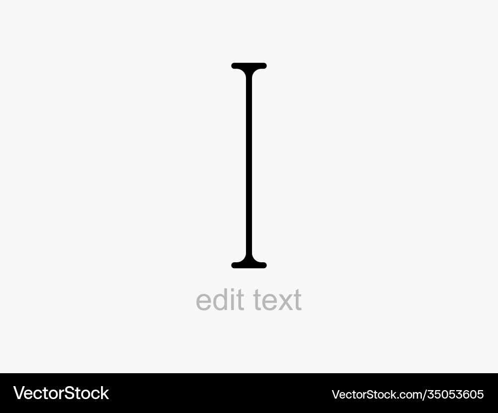 Text edit cursor pointer font input symbol Text edit cursor pointer font input symbol vector image