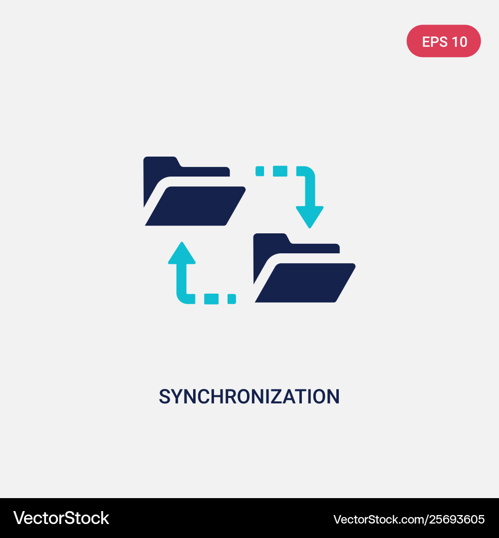 Two color synchronization icon from big data Two color synchronization icon from big data vector image