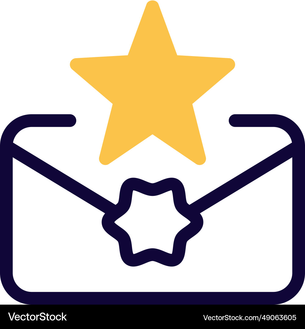 Using an envelope to transmit important message Vector Image