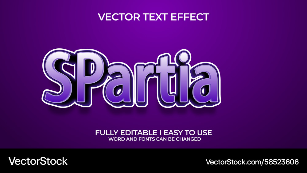3D Text Effect - Modern Gradient Vector Image