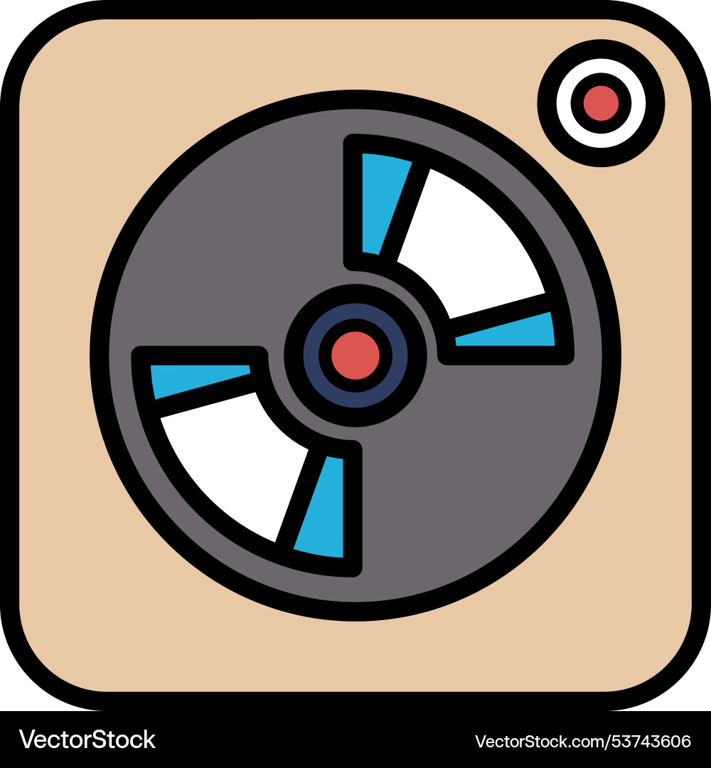 A stylized image of cd player with red button A stylized image of cd player with red button vector image