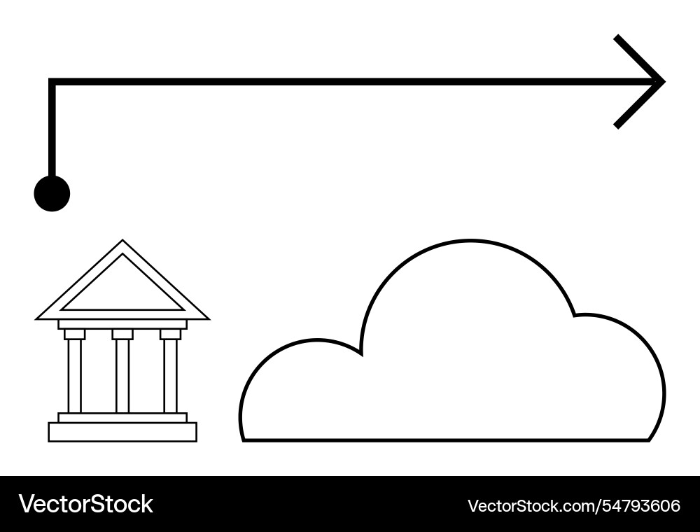 Cloud computing and data transfer from traditional vector image