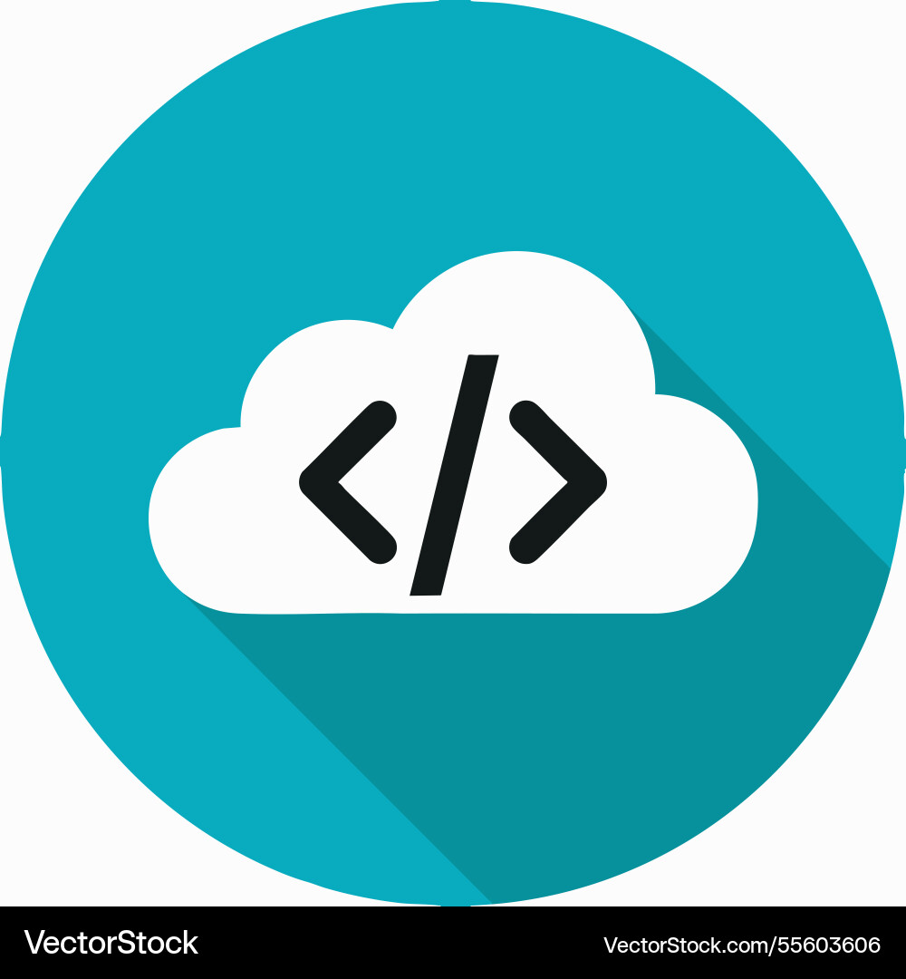 Cloud mit kodieren html Cloud mit kodieren html vektorbild