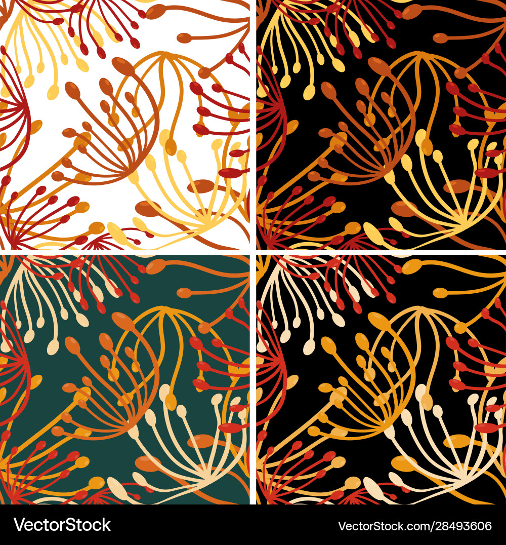 Dandelion seamless in retro style Dandelion seamless in retro style vector image
